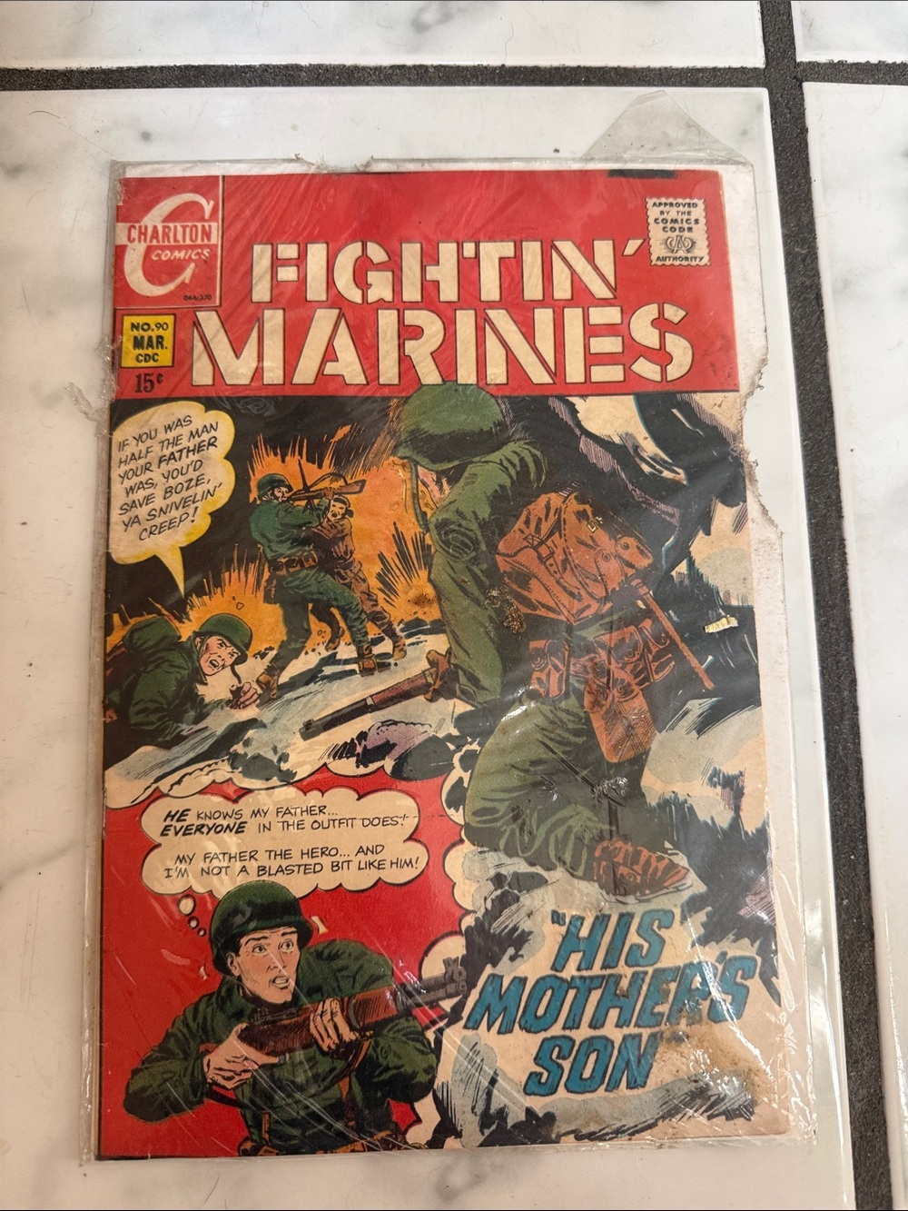 Fightin' Marines Vintage Comic Book - Red, Green